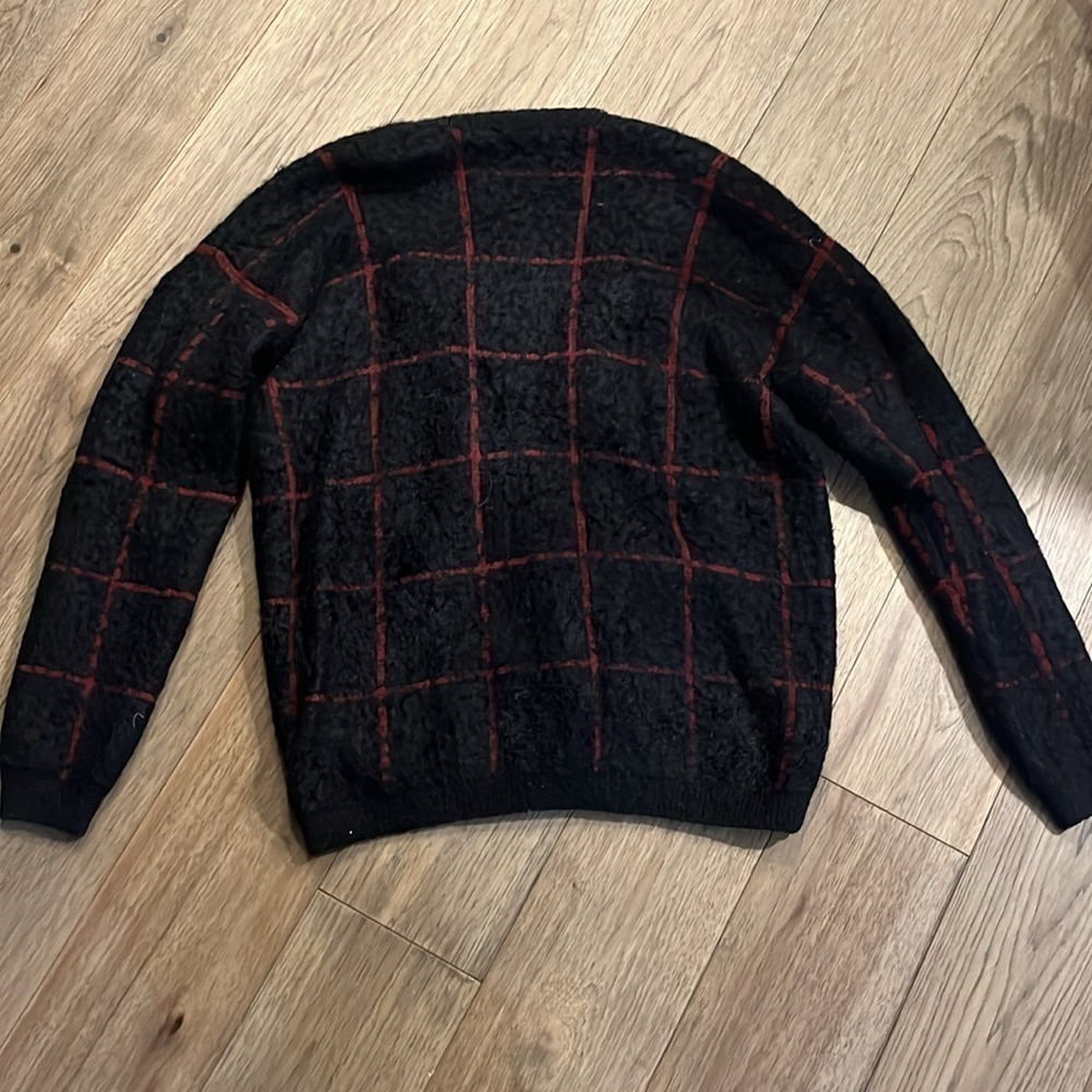 ELAN open cardigan plaid sweater, size large - Picture 5 of 5